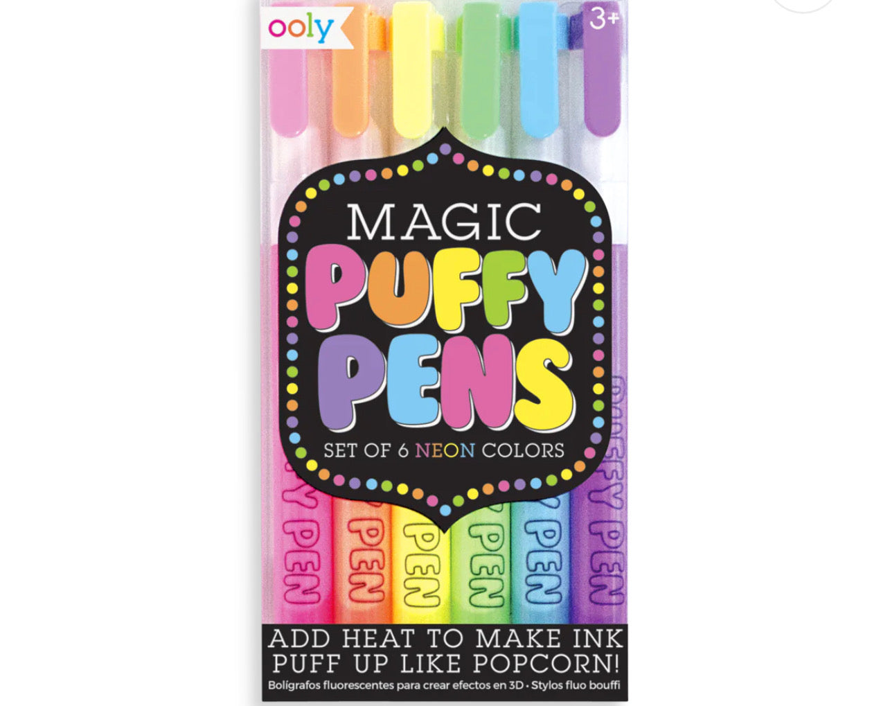 ooly Magic Puffy Pens, Set of 6