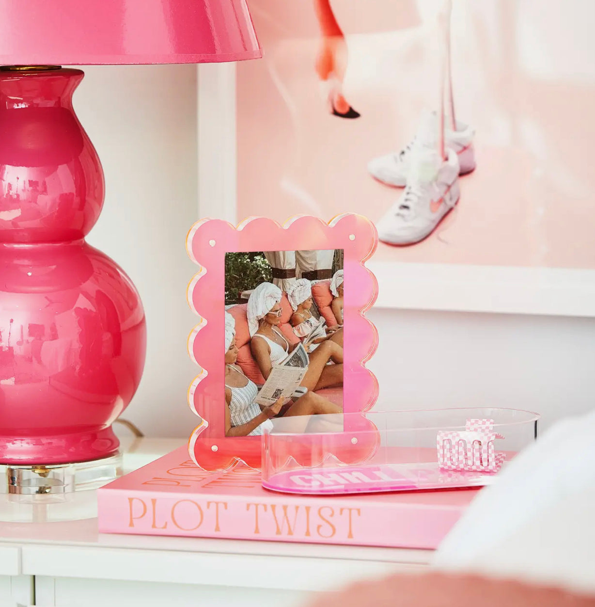 Neon Pink Acrylic Picture Frame