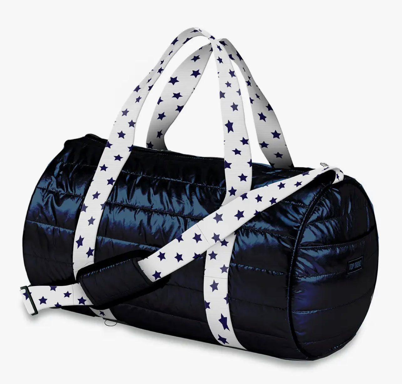 Navy Puffer Duffle Bag Blue Star Strap